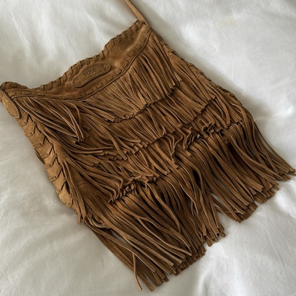 Ralph Lauren Suede Cross Body Fringe Bag - Picture 8 of 14